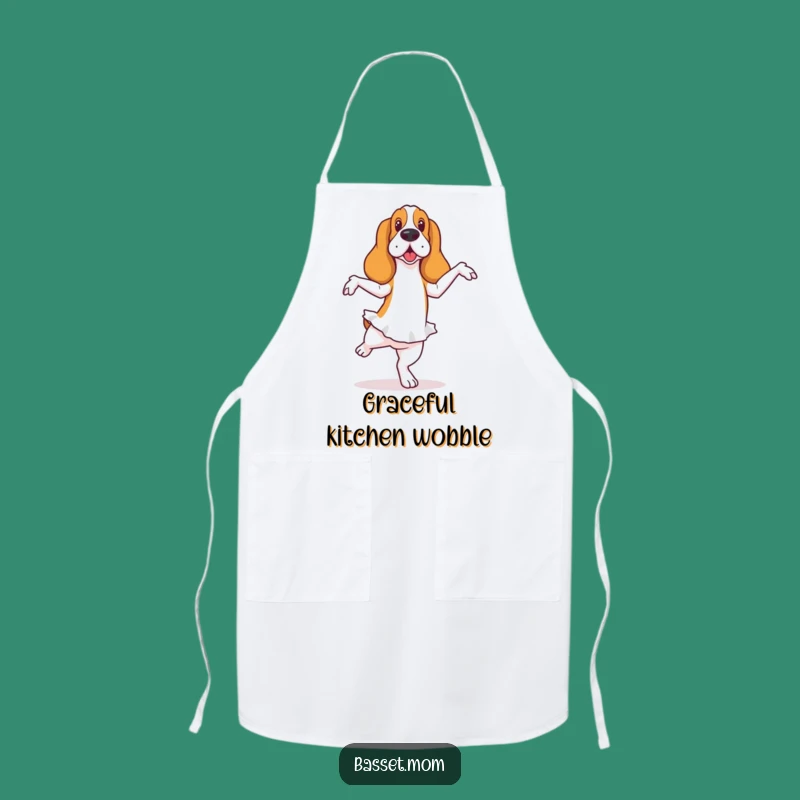 Funny Basset Hound Apron: Kitchen Ballet with Wobbly Charm