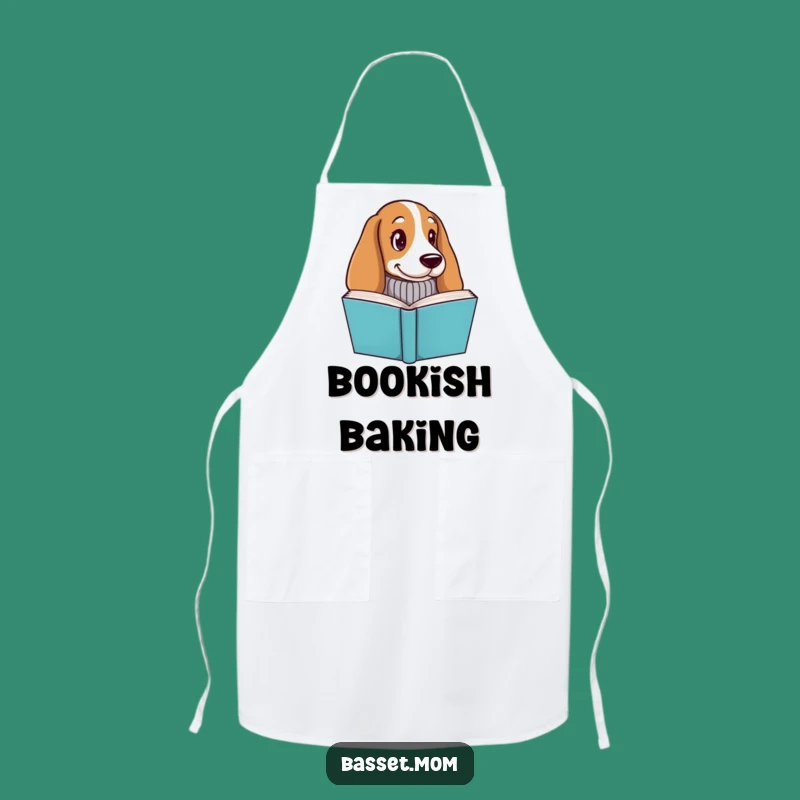Funny Basset Hound Bookworm Apron - Chef's Delightful Dog Gift with Knitted Sweater