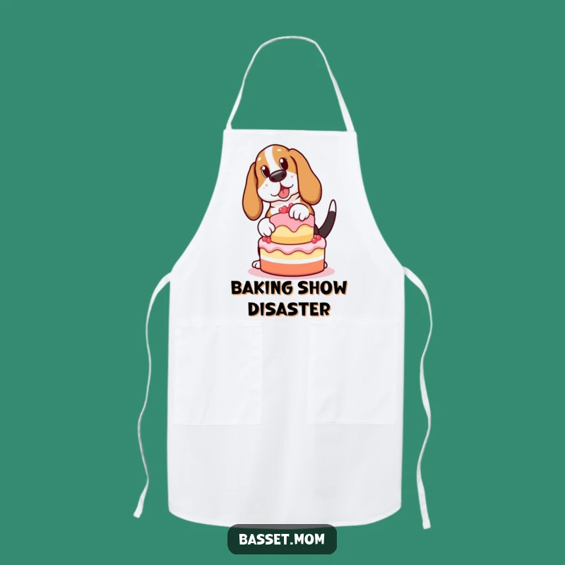 Funny Basset Hound Cake Master Chef Apron - Hilarious Dog Lover Gift!