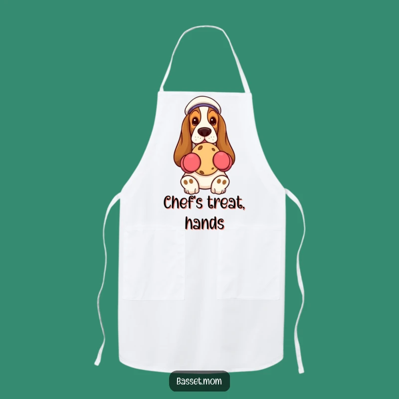 Funny Basset Hound Cookie Apron - Humorous Gift for Bakers & Snackers