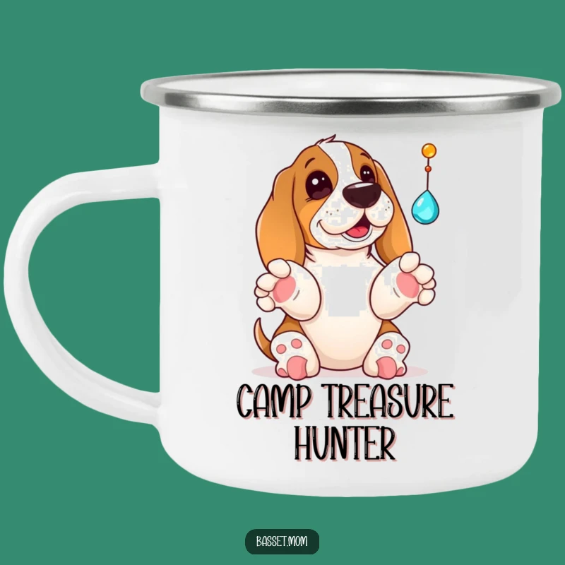 Adventure Play Funny Basset Hound Camp Mug - Outdoor Fun Gift