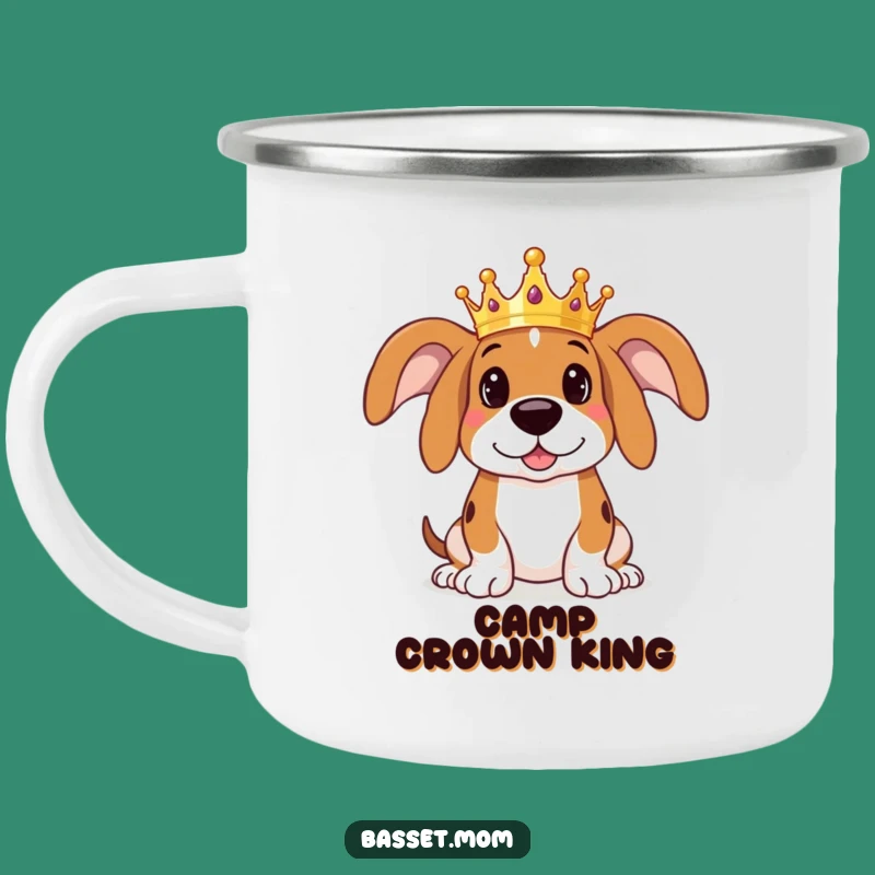 Royal Adventure Funny Basset Hound Camp Mug - Regal Outdoor Gift