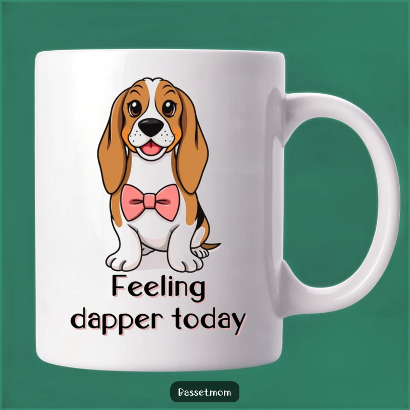 Funny Basset Hound Dapper Dog Mug: A Hilarious Gift for Classy Canines