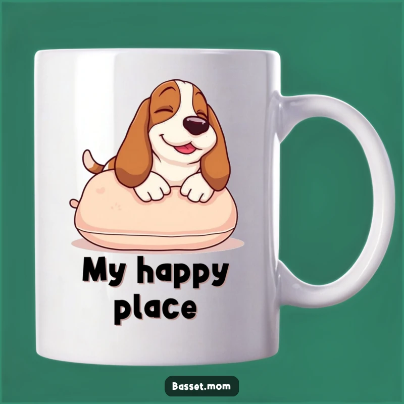 Funny Basset Hound Pillow Sunbathing Mug: A Hilarious Gift for Dog Lovers
