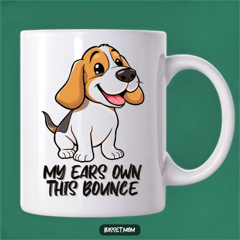Funny Basset Hound Floppy Ears Bounce Mug - Adorable Dog Lover Gift Idea
