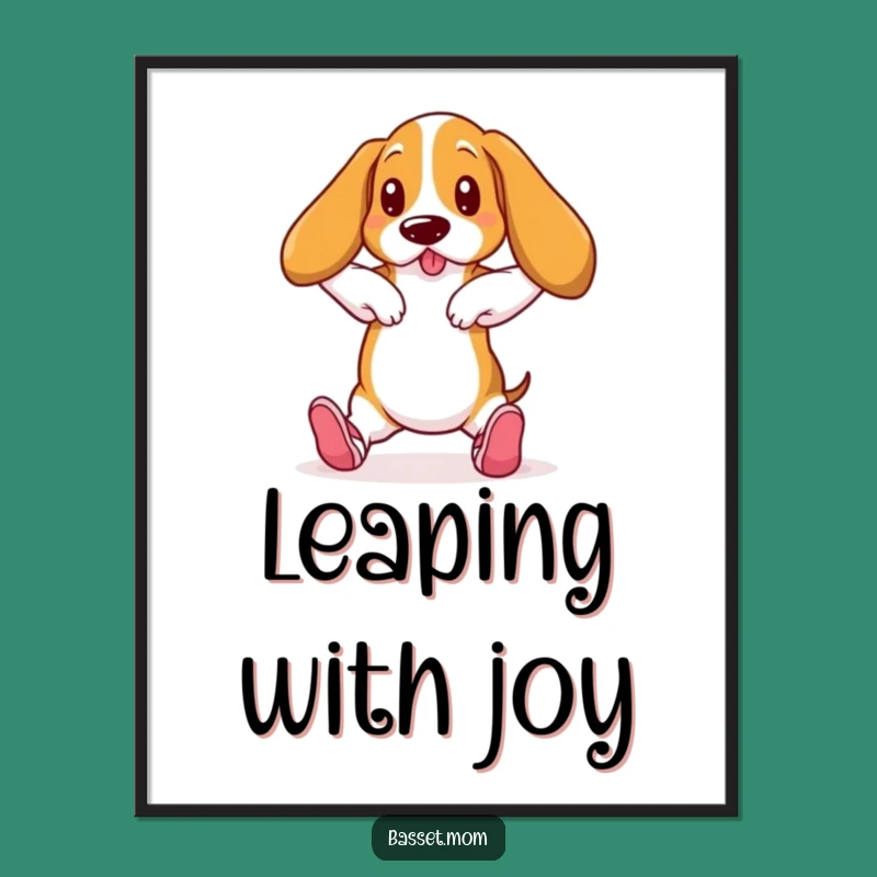 Funny Basset Hound Ballet Digital Art - Humorous Printable Dance Decor