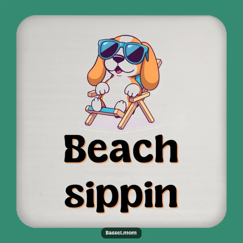 Funny Basset Hound Beach Coasters: Protect Surfaces with Cool Canine Charm