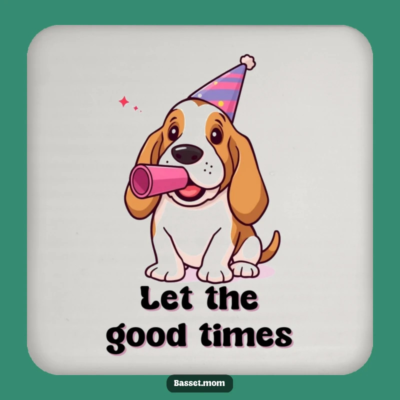 Funny Basset Hound Party Coasters: Protect Surfaces in Style