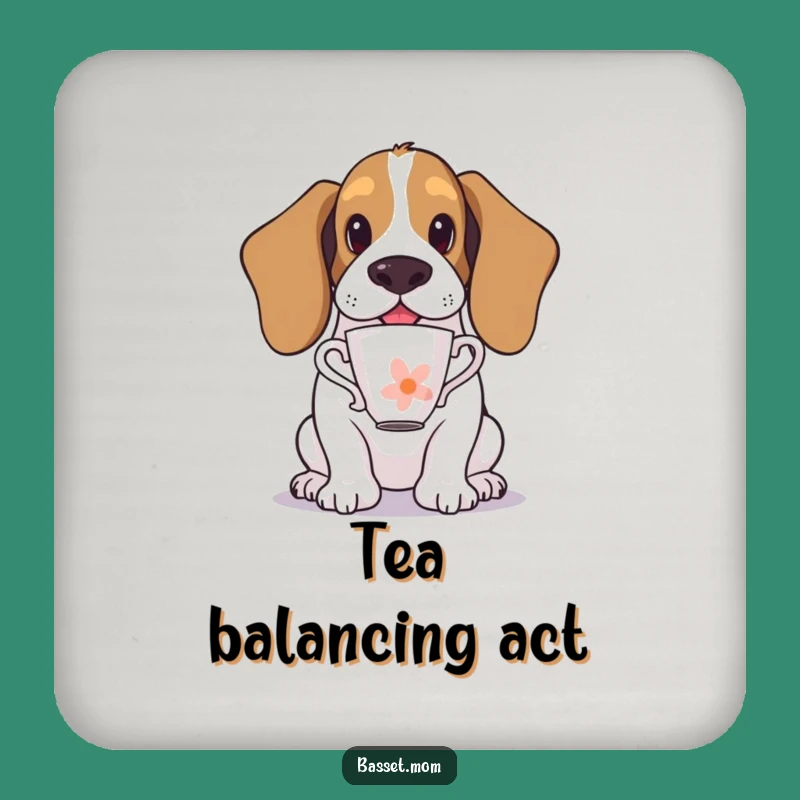 Funny Basset Hound Teacup Balance Coasters - Protect Surfaces with Flair