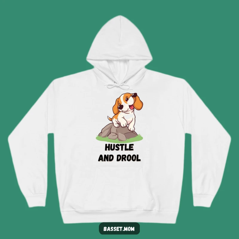 Cozy Funny Basset Hound Climb Hoodie - Motivational Dog Gift!