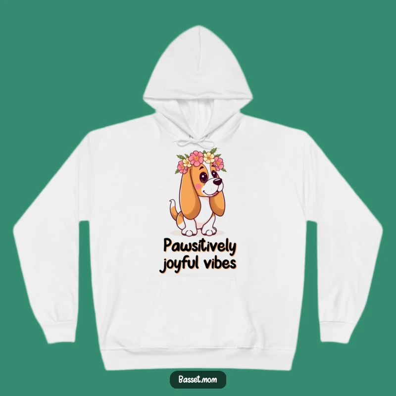 Funny Floral Basset Hound Hoodie: Cozy Comfort & Wagging Tail Joy Gift
