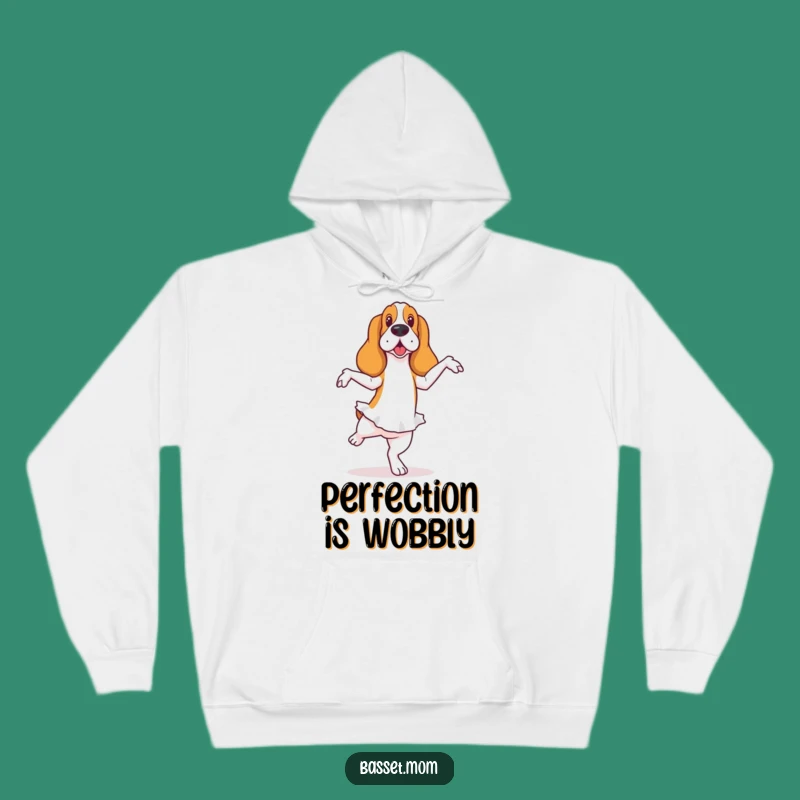 Funny Basset Hound Hoodie: Graceful Wobbles in Ballet Style