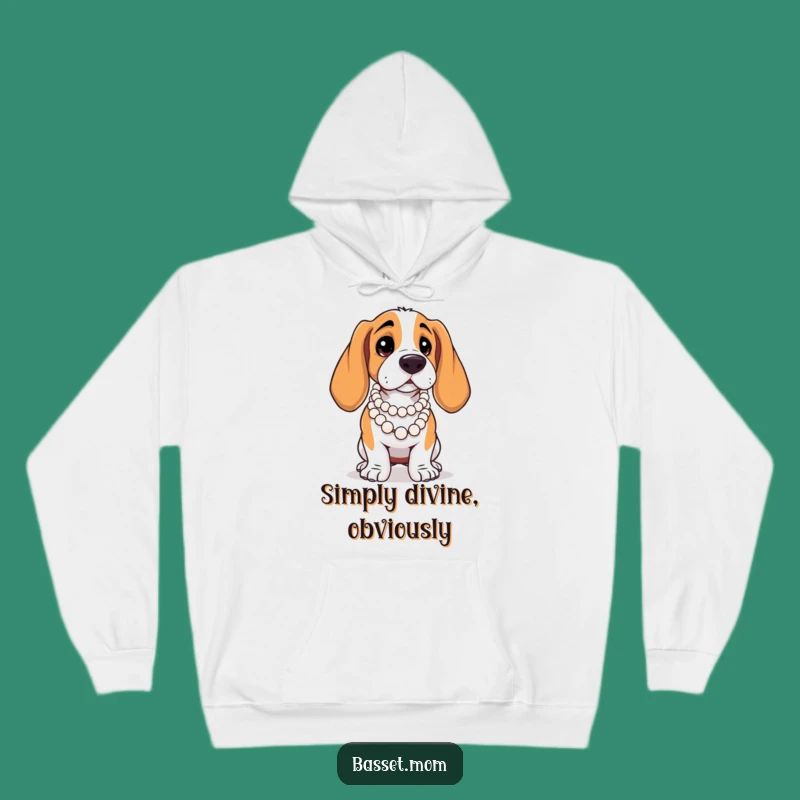 Funny Basset Hound Pearl Hoodie: Dramatic Style Statement, Perfect Gift
