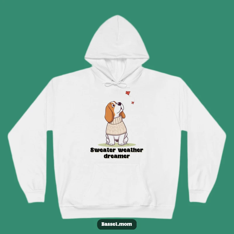Funny Basset Hound Hoodie: Cozy Sweater Pup Watching the Sky