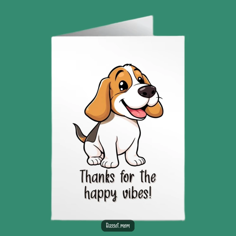 Free Printable Thank You Card: Basset Hound Bounce, Grateful Downloadable, Humorous Gift