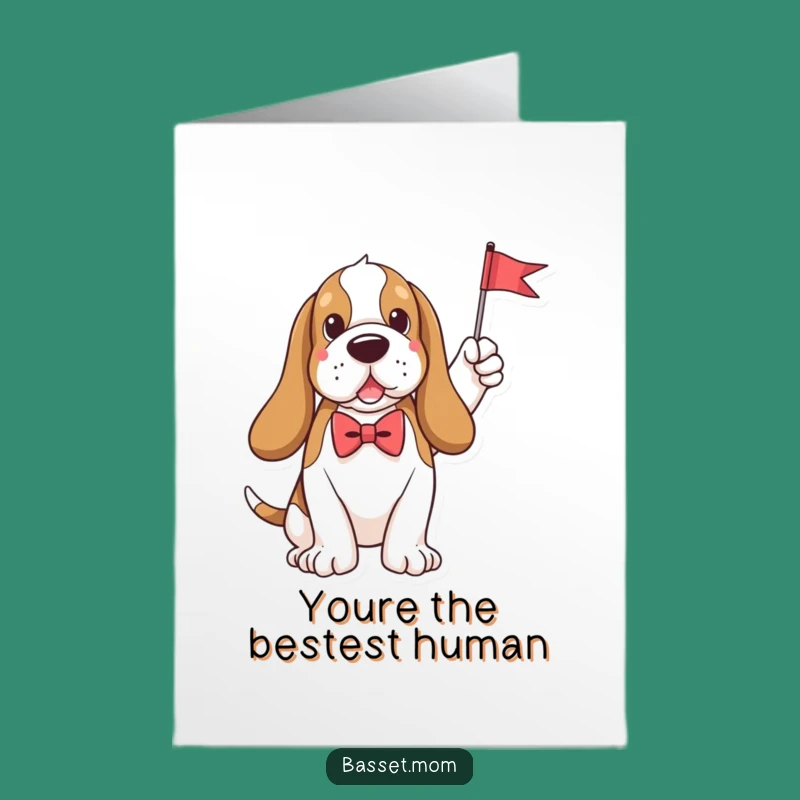 Free Printable Thank You Card: Bow Tie Basset Hound - Grateful & Funny Downloadable!