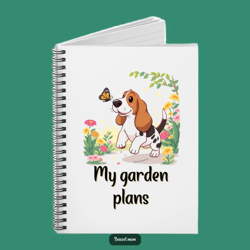 Funny Basset Hound Butterfly Chase Notebook: Journal Your Laughs, Perfect Gift