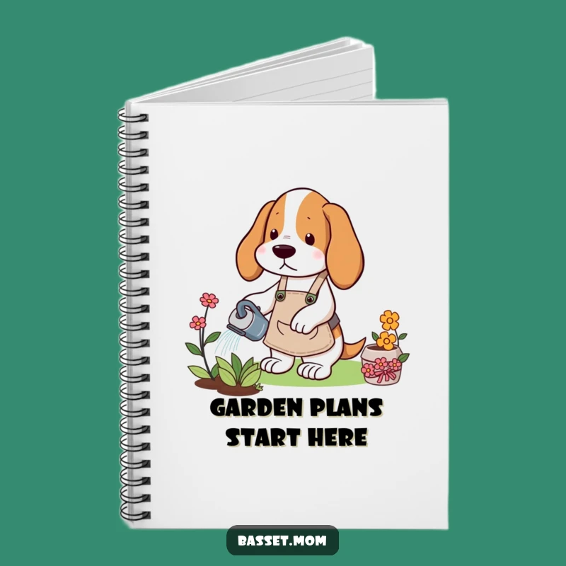 Funny Gardener Basset Hound Notebook: Plant Your Ideas