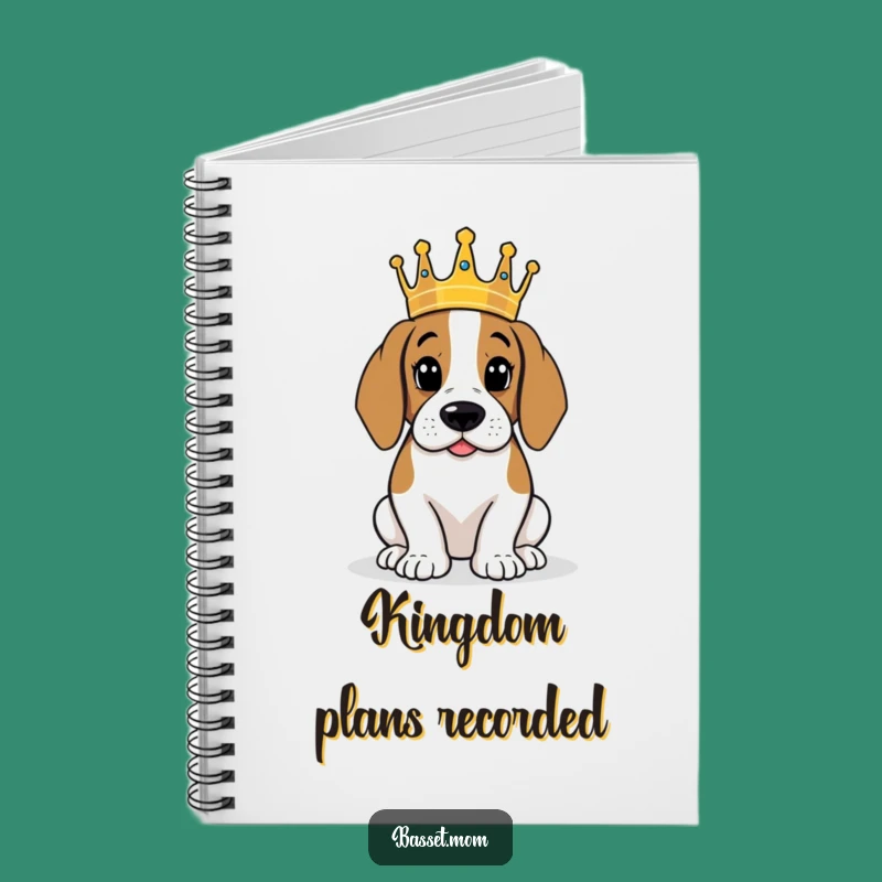 Funny Basset Hound King's Journal Notebook - Humorous Diary for Rulers