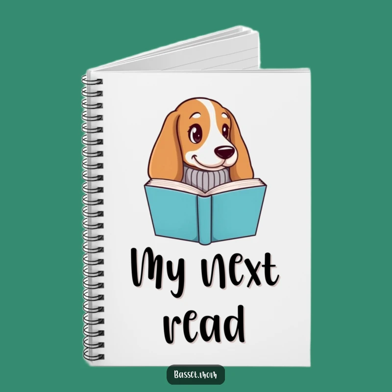Funny Basset Hound Bookworm Notebook - Creative Dog Lover Gift with Knitted Sweater