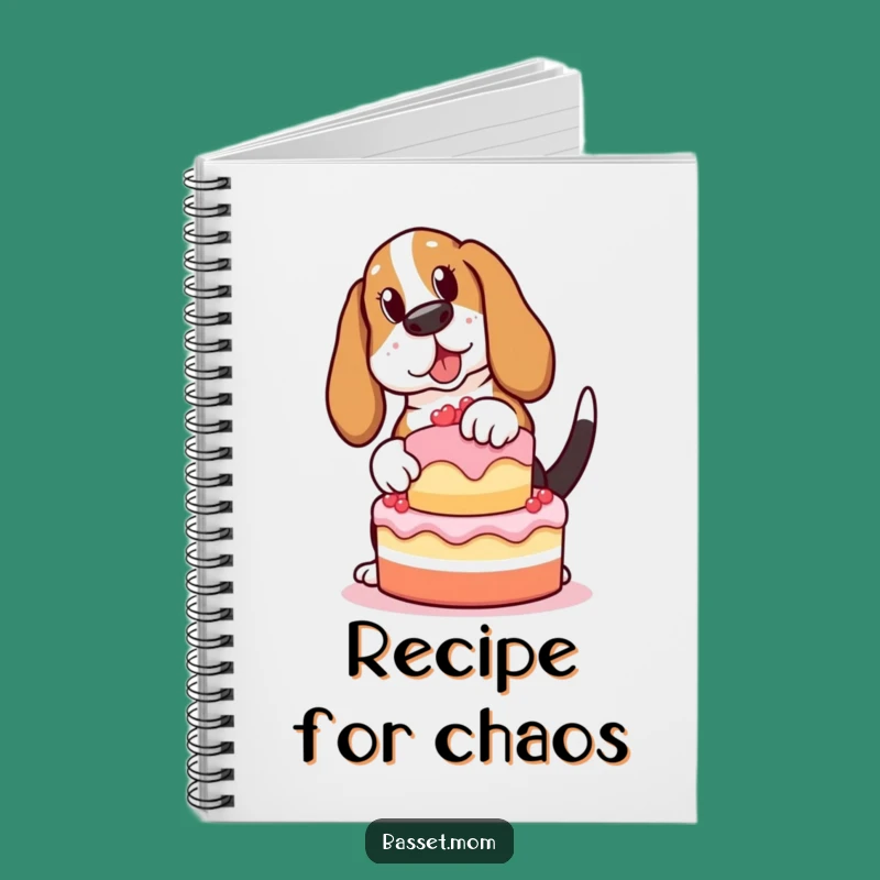 Funny Basset Hound Cake Ideas Notebook - Perfect Dog Lover's Journal Gift!