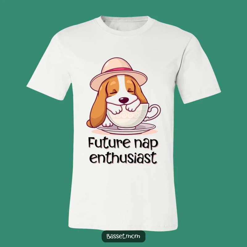 Funny Basset Hound Hat Nap T-Shirt: Comfy & Hilarious Loungewear Gift