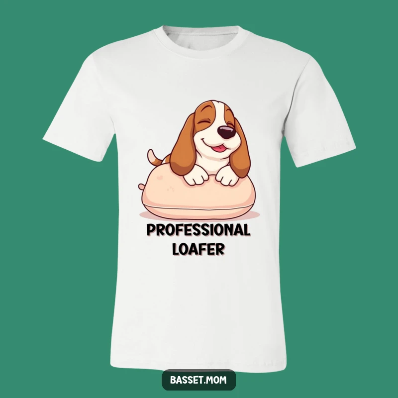 Funny Basset Hound Sunbathing T-Shirt: Comfy Humor Gift for Relaxed Pups