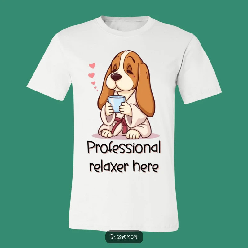 Funny Basset Hound Robe T-Shirt: Comfy Sip Design for Hound Lovers
