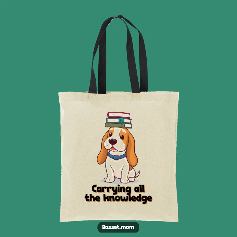 Funny Basset Hound Book Carrier Tote Bag: Carry Your Laughs and Literature