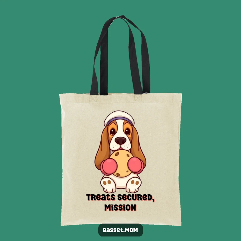 Funny Basset Hound Cookie Tote Bag - Humorous Treat Carrier