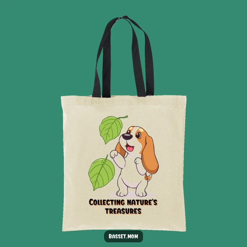 Funny Basset Hound Leaf Hunter Tote Bag: Carry Your Autumn Fun