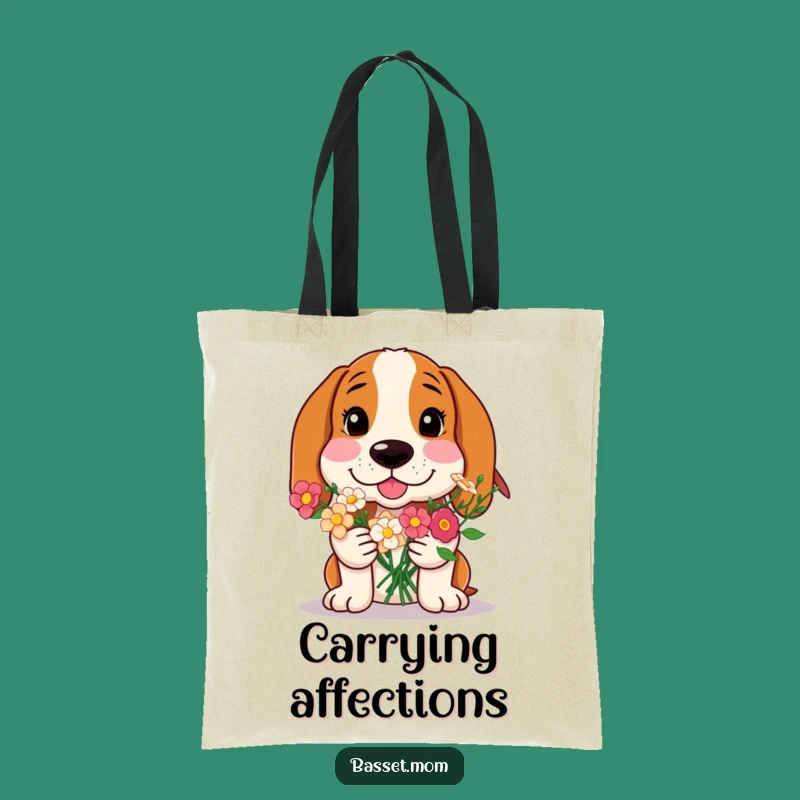 Funny Basset Hound Petal Tote Bag - Charming Dog Lover Gift!