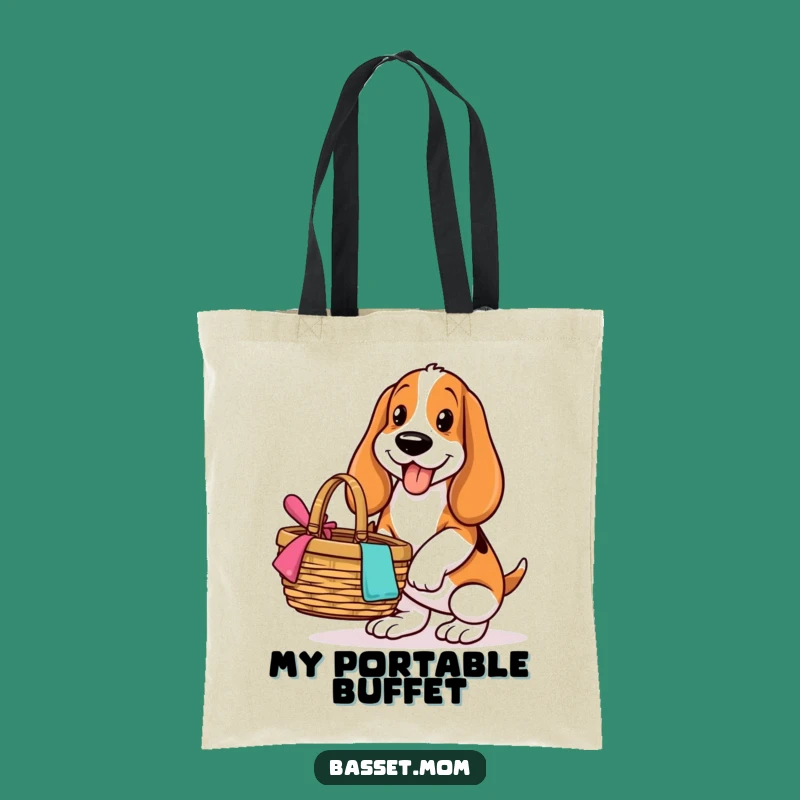 Funny Basset Hound Picnic Carry-All Tote Bag: Pack Your Fun!