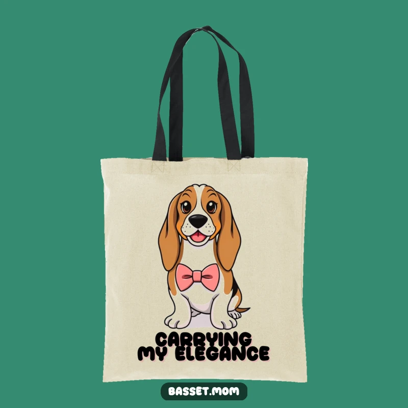 Funny Basset Hound Style Tote Bag: Carry Your Essentials with Classy Humor