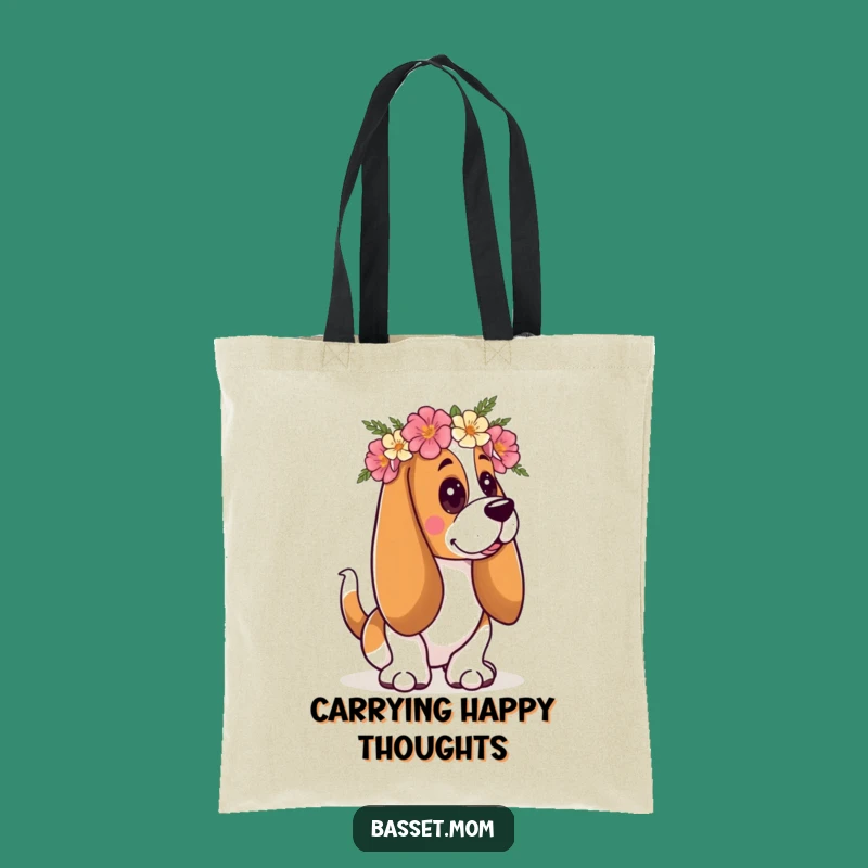 Funny Floral Basset Hound Tote: Carry Happiness & Style Everywhere