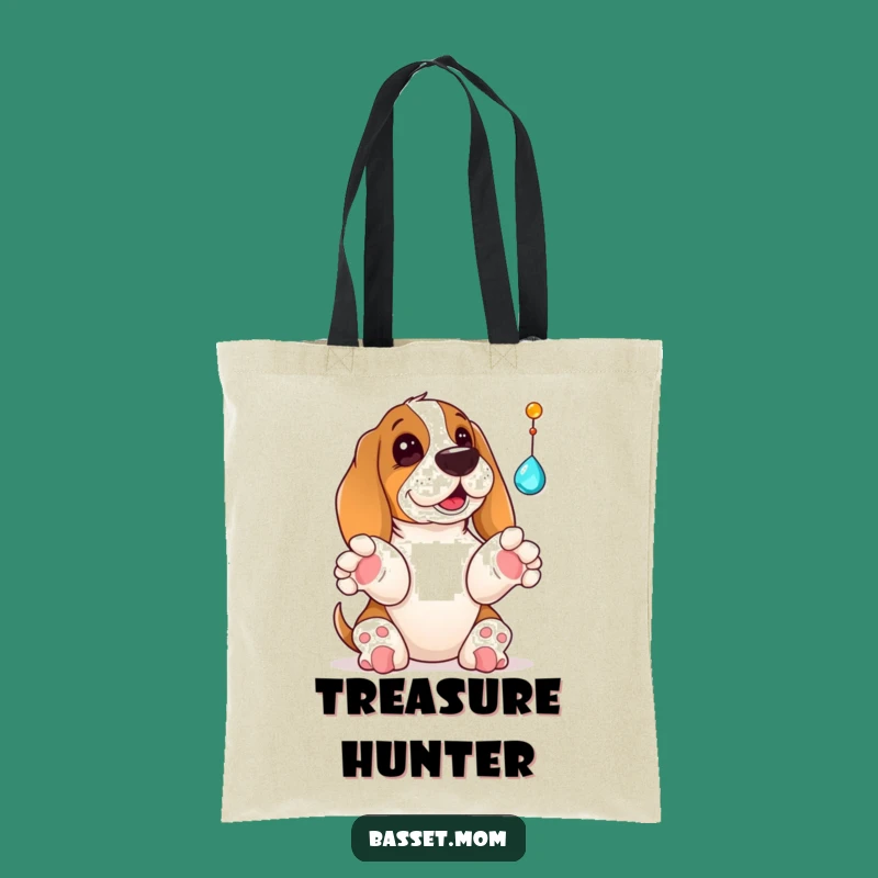Treasure Hunter Funny Basset Hound Tote Bag - Chic & Fun Accessory