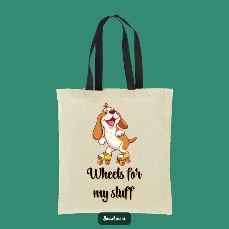Funny Skater Basset Hound Joyful Wobble Tote Bag - Cool Accessory